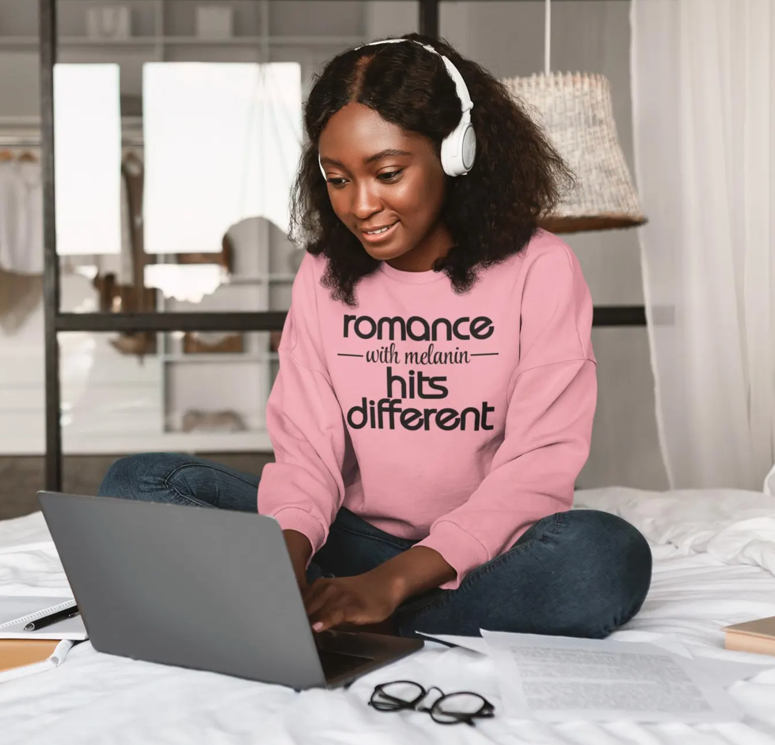 Romance with Melanin Unisex Crewneck